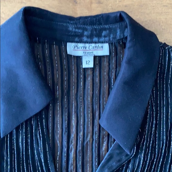 Vintage Translucent Zip Blouse with Sparkle - Picture 7 of 13